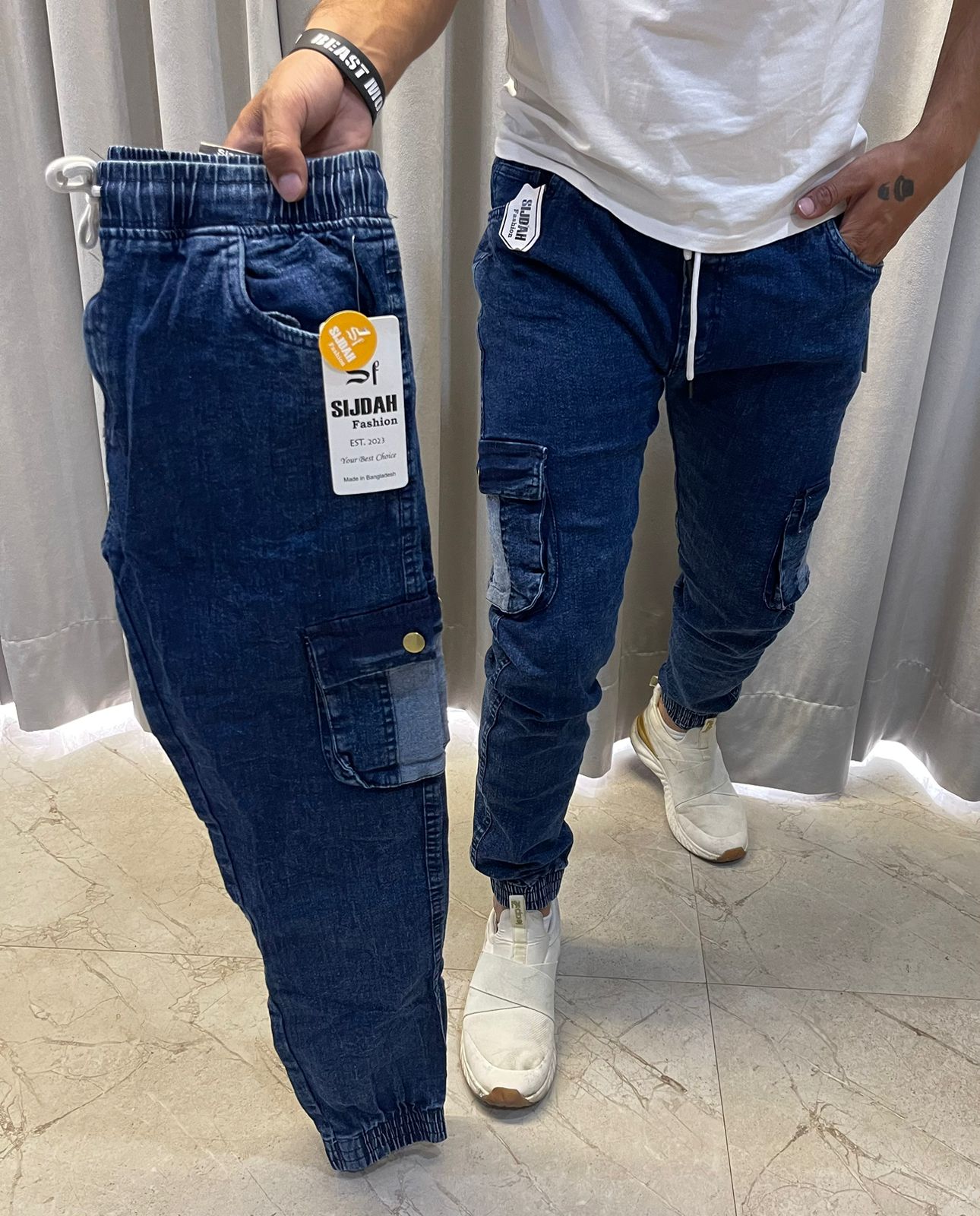 IMPORTED DENIM JOGGERS 