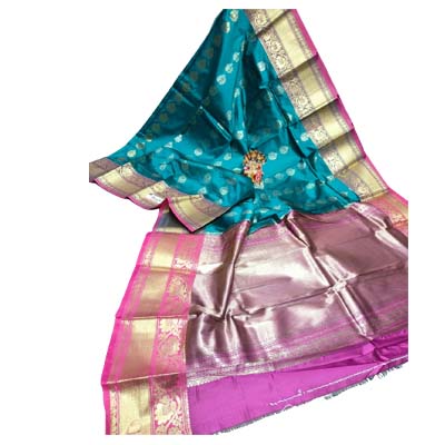 Original katan silk saree all over work 