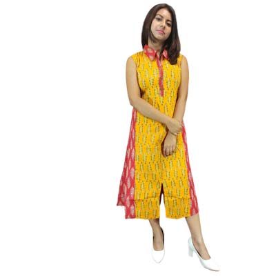 Pure cotton A Line kurti