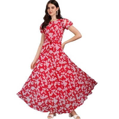 BEAUTIFUL GEORGETTE LONG HEAVY GOWN